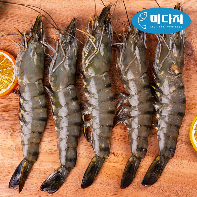 미다지 블랙타이거 새우 500g 10미 12미, 20미, 1개