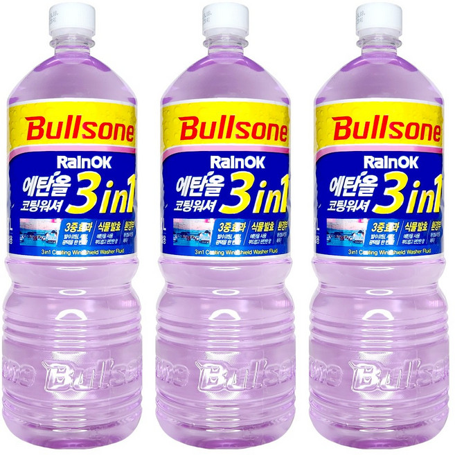 불스원 레인OK 에탄올 코팅워셔 1.8L X 3개