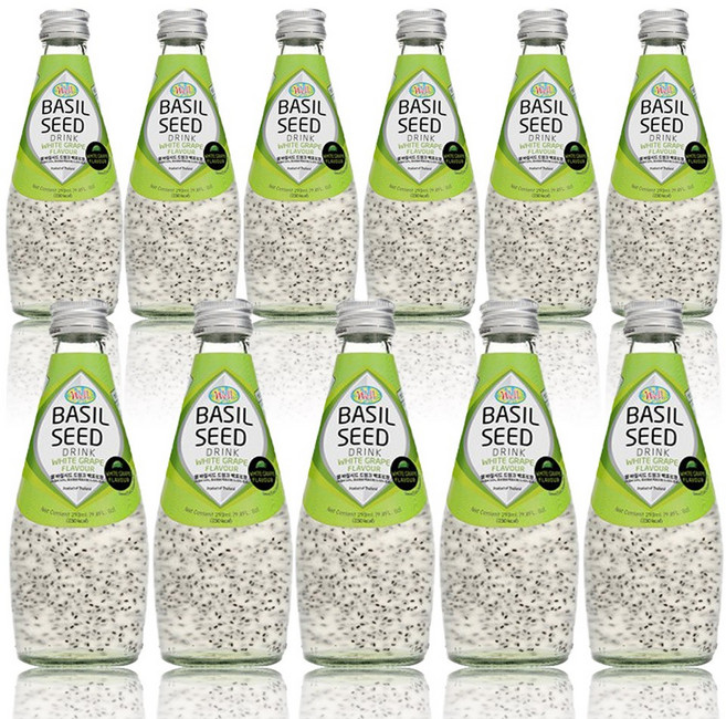 예이니식품 웰 바질시드 드링크 백포도맛 11개(290mlx11개) 유튜브주스음료수과일, 11개, 290ml
