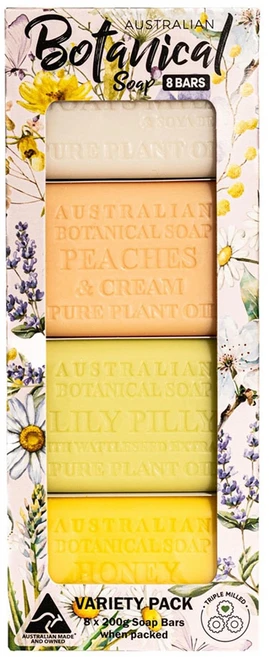 코스트코 커클랜드 보태니컬 비누 4가지향 8개 오스트레일리안 대용량 천연오일 식물성 집들이선물 선물용 고급비누, 8개입, 200g - 쿠팡