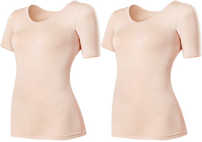 벨라뮤즈 국산 모달 베이직 U넥 반팔 여성내의 상의 2매 R033