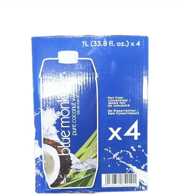 블루몽키 퓨어 코코넛워터 코코넛수 1L 4입 대용량 1세트, 4개