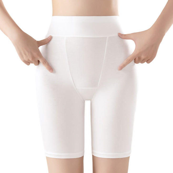 미미캐츠 2매구성 Y존이 편안한 하이웨스트 실크터치 여성 롱 드로즈 사각팬티 빅사이즈 110 까지 P-6481