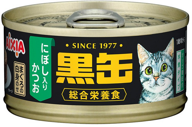 아이시아 흑관 미니 고양이주식캔, 80g, 1개, BCM-20 멸치 가다랑어&참치