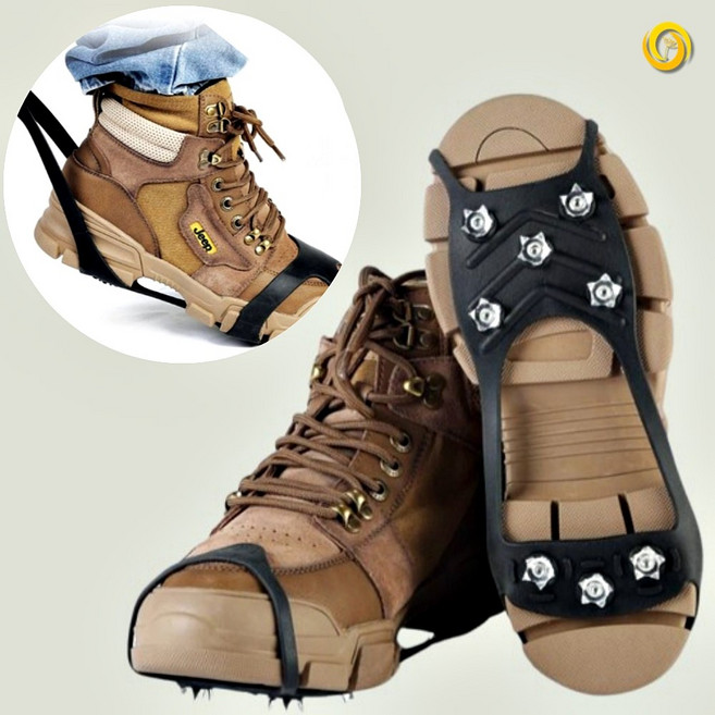 미끄럼 방지 아이젠 등산화 신발 체인 빙판 눈길 휴대용 M, L