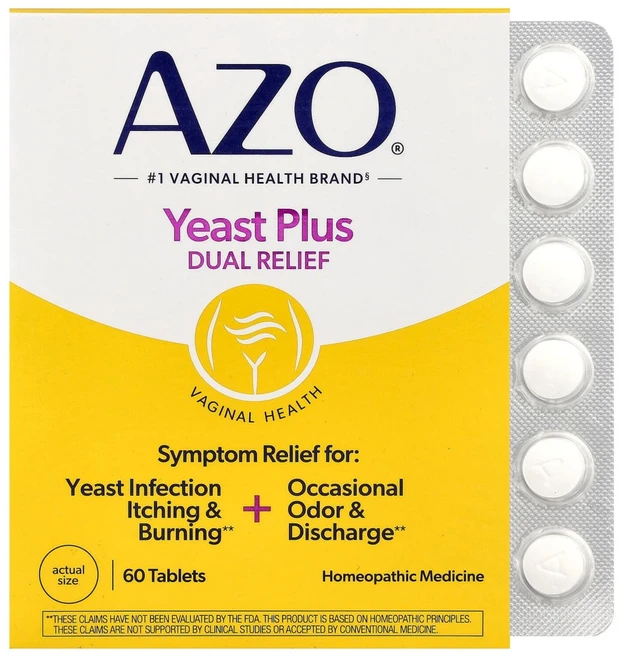 에이조 이스트 플러스 듀얼 릴리프 60정 AZO-60667, 1개 - 쿠팡