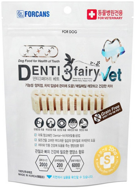 포켄스덴티페어리 포켄스 VET S 강아지 덴탈껌, 구강건강, 200g, 1개