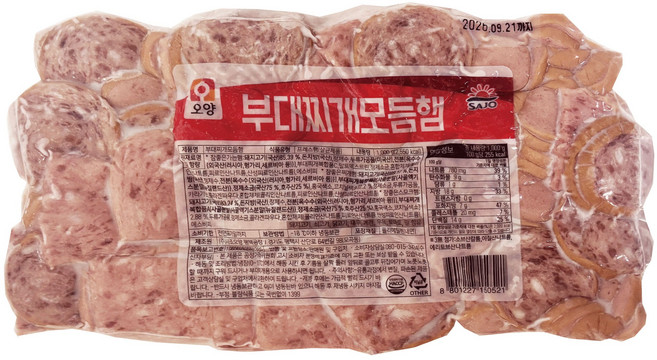 사조오양 부대찌개모듬햄 1kg / 냉동, 1g