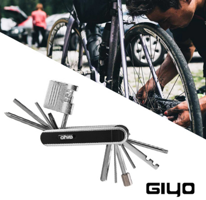 GIYO 지요 PT01 자전거 휴대용 공구 멀티툴 렌치 세트 13종, 1개