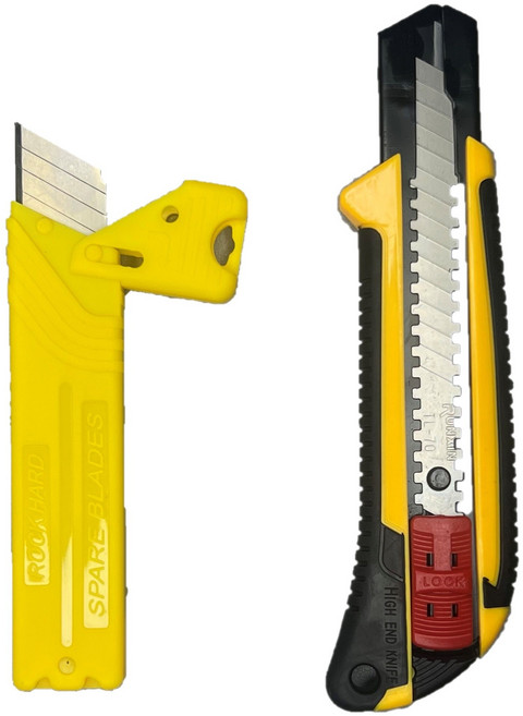 쟁구네 25mm 공업용 특대 커터칼 칼날 세트, 1개, 옐로우