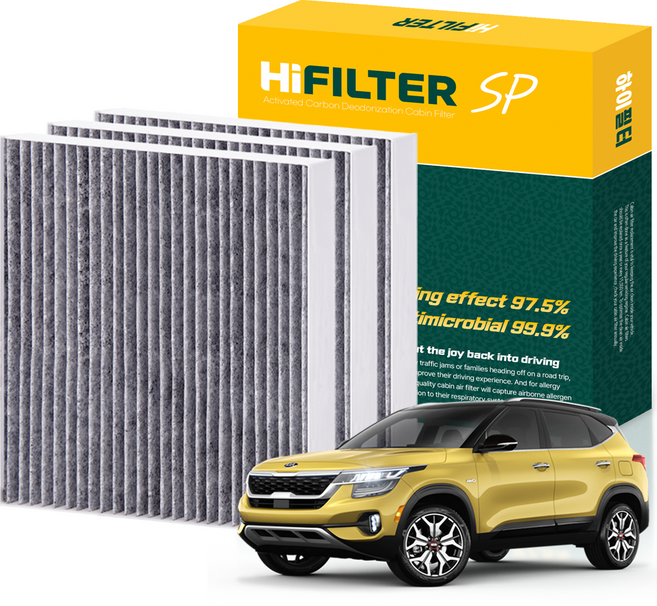 하이필터 기아 자동차 셀토스 활성탄 에어컨필터, 3개, 셀토스 (SP2) HI-J010
