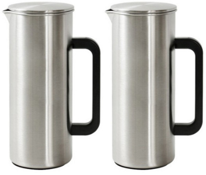 SUS 304 핫콤 스텐 냉장고물병 1L 2입 마이보틀 물병 휴대물병, 1세트, 1000ml