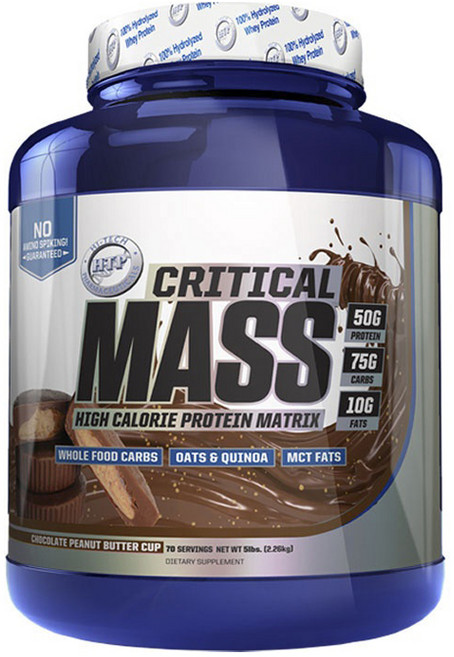 HI-TECH PHARMACEUTICALS Critical Mass 高熱量蛋白配方 巧克力花生醬杯, 1個, 2.26kg