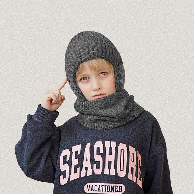 리브담 아동 귀도리 비니 넥워머 세트