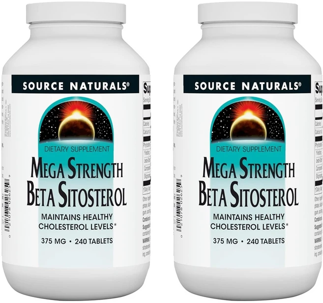 소스내츄럴스 메가 스트랭스 베타 시토스테롤 375mg 타블렛, 240정, 2개 - 쿠팡