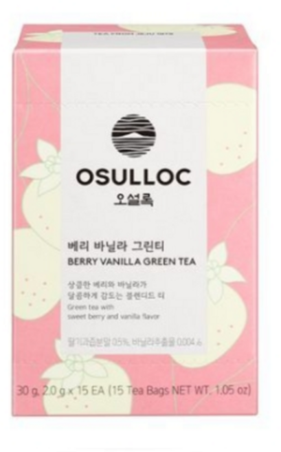 오설록 베리 바닐라 그린티, 2g, 15개입, 1팩