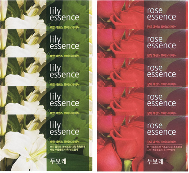 두보레 백합 비누 5개+ 두보레 장미비누 5개, 1세트