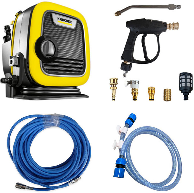 카처미니 K Mini 원터치 튜닝 세트 에어컨 청소 전용 고압세척기 경량숏건, 10M