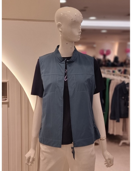 크로커다일레이디 스트링 포인트 집업 베스트 CLEMVT105