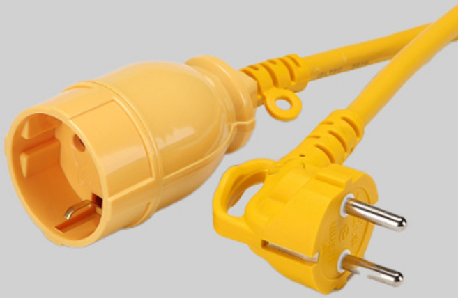 배선기구 연장코드선1.5SQ 1구 10호 5M 산업현장, 노랑, 1개
