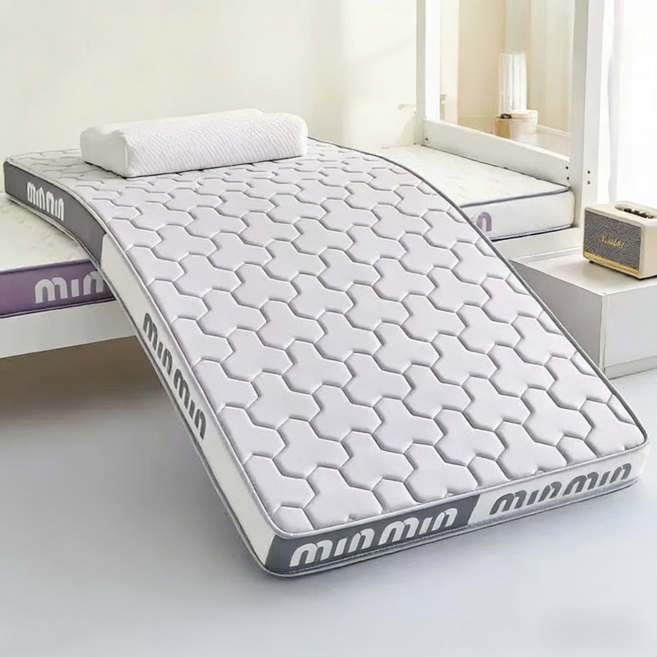 乳膠記憶棉床墊 厚約9CM 軟支撐 慢回彈 學生宿舍專用, 單人丨3尺90*190丨厚約8cm淺灰