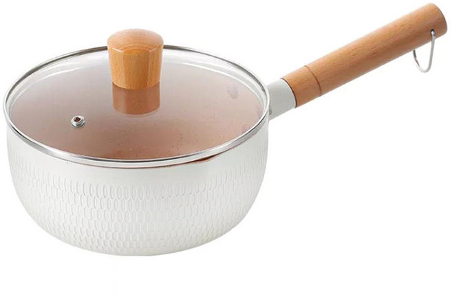 홈즈 맥반석 세라믹 코팅 편수냄비 18cm(유리뚜껑 포함) 1개, 홈즈 맥반석 세라믹 코팅 편수냄비 18cm(유리뚜껑 포, 18cm