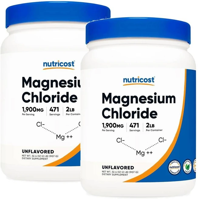 Nutricost Magnesium Chloride 뉴트리코스트 마그네슘 염화 907g 2팩, 2개 - 쿠팡