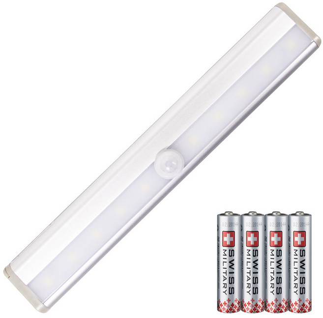 라이프란스 무선LED 멀티 센서등 건전지 증정, 숏버전, 백색, 1개