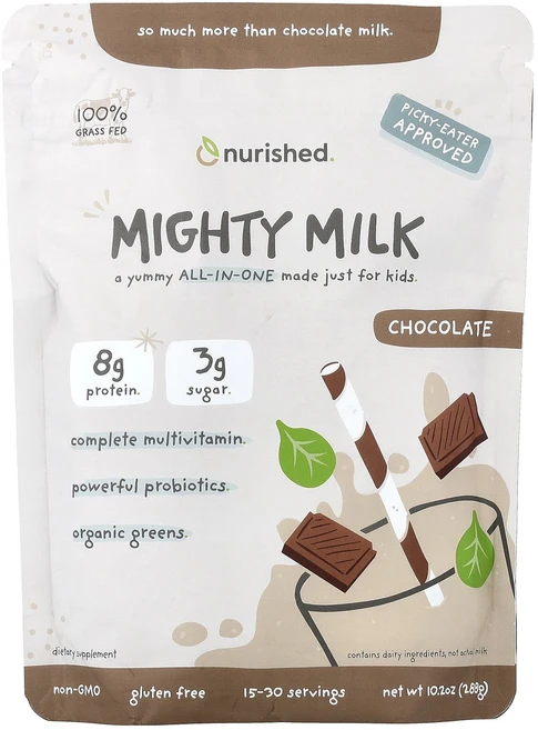 헁복하고 건강하세요 Nurished 어린이용 마이티 밀크 초콜릿 맛 288g(10.2oz) 늘 챙기셔야합니다, Nurished어린이용마이티밀크초콜릿맛288g102oz - 쿠팡