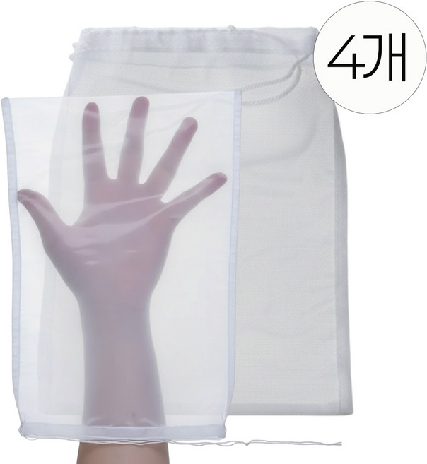 루시드림 식검 인증 재사용 여과망 거름천 필터 1+1, 4개