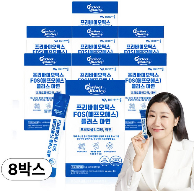 비타민마을 프리바이오틱스 FOS 플러스 아연, 150g, 8개