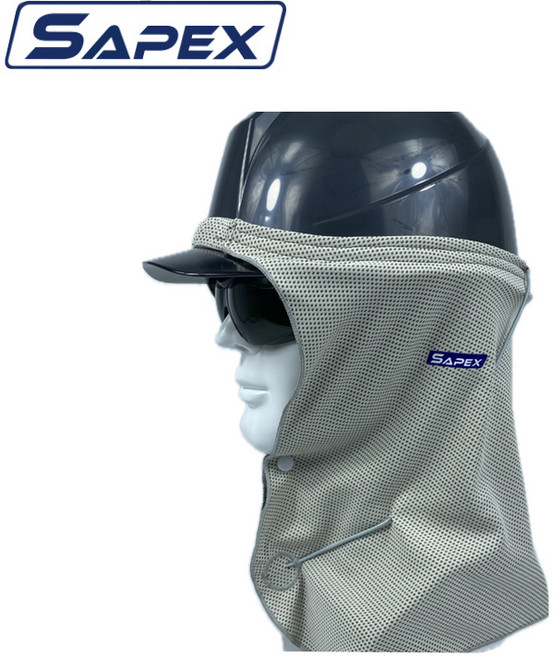 사펙스 자외선차단 선가드 쿨 스마트 안전모 햇빛가리개, 그레이, 1개