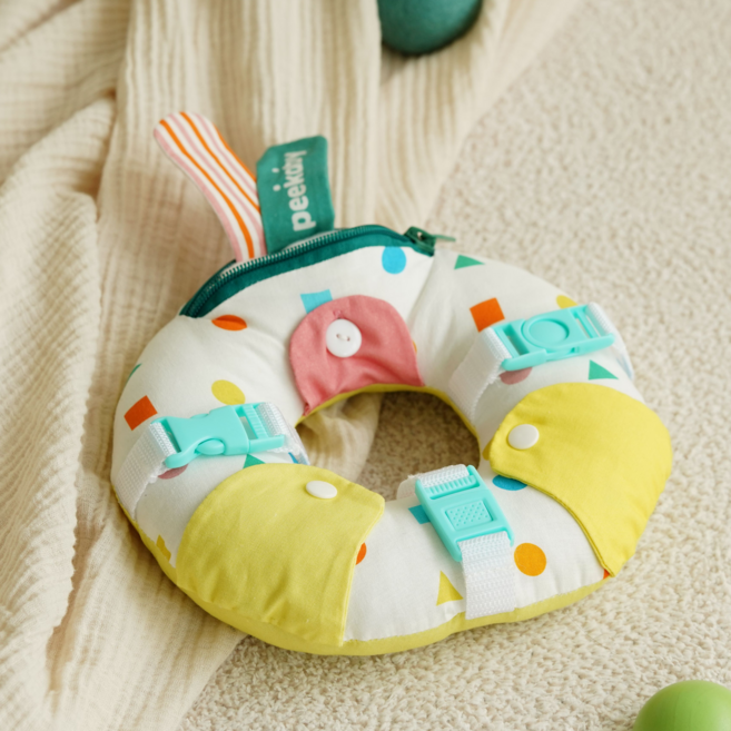 피카비 버클 쿠션 몬테소리 버클 끼우기 버클 교구 비지보드, 1개