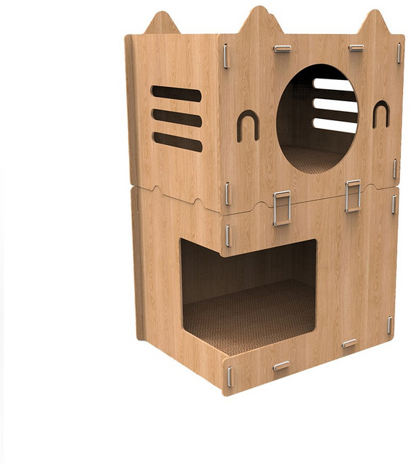 루어캣 숨숨집 필로티 SC-561 고양이 스크래쳐, 브라운, 1개