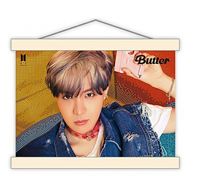 DIY 보석십자수 BTS 방탄소년단 굿즈 Butter 행잉 제이홉 20x30, 1개