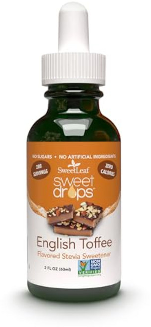 스위트리프 스위트 드롭스 액상 스테비아 감미료 잉글리시 토 SweetLeaf Sweet Drops - Flavored Stevia Liquid Sweetener Organic, 2 온스 (1팩), 1개