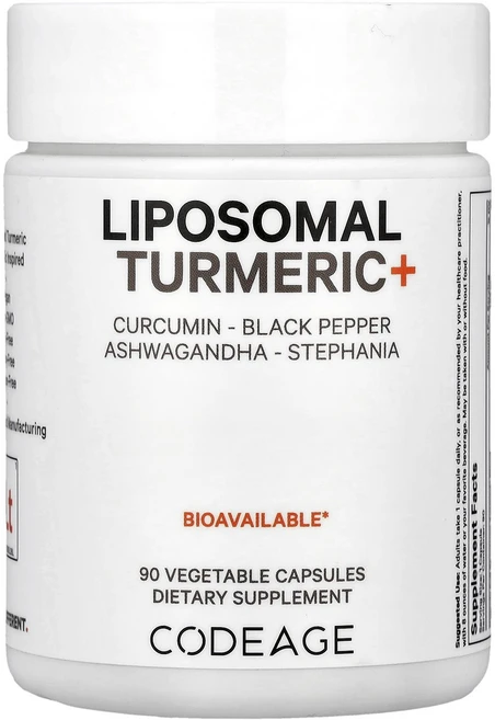 Codeage 리포소말 강황+ 베지 캡슐 90정, 1개 - 쿠팡