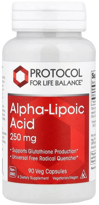 Protocol for Life Balance Alpha-리포ic Acid 알파리포산 250mg 90 베지캡슐, 2개, 90정 - 쿠팡