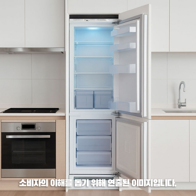 [삼성전자] RL2640ZBBEC 일반냉장고 2도어 258L 빌트인 상냉장하냉동, RL2640YBBEC(우경첩)