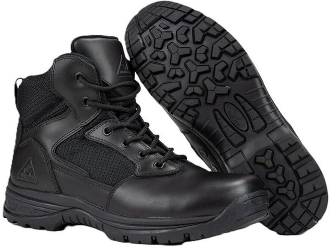 RYNO GEAR 쿨맥스 안감 대비 스티칭 및 미끄럼 방지 밑창이 있는 전술 전투 밀리터리 부츠 15.2cm (, 8.5 m (미국)