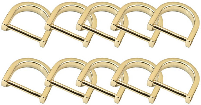 D링 연결고리, 10개, 골드