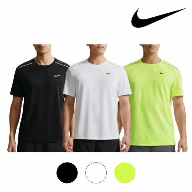 백화점 매장 정품 나이키 마일러 남성 드라이 핏 UV 차단 반팔 러닝 탑 가볍고 땀 발산과 자외선 차단이 뛰어나 쾌적하고 편안한 러닝 아이템