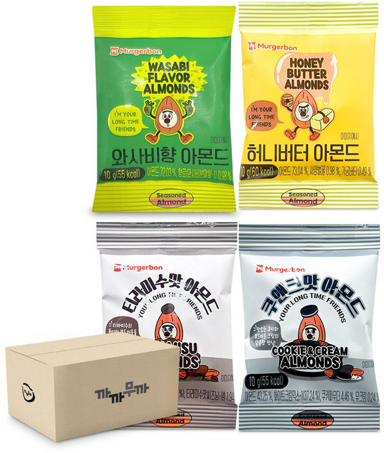 머거본 아몬드 4종 믹스 번들 10g, 240개
