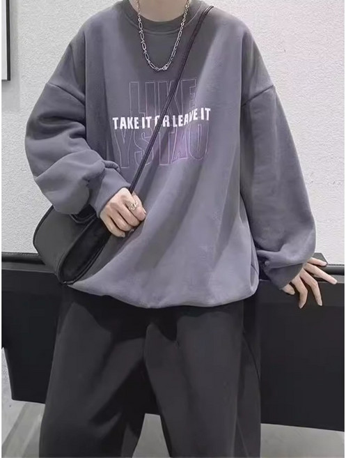 대퍼디팟 남성 남녀공용 맨투맨 심플프린팅 빈티지맨투맨 기본맨투맨