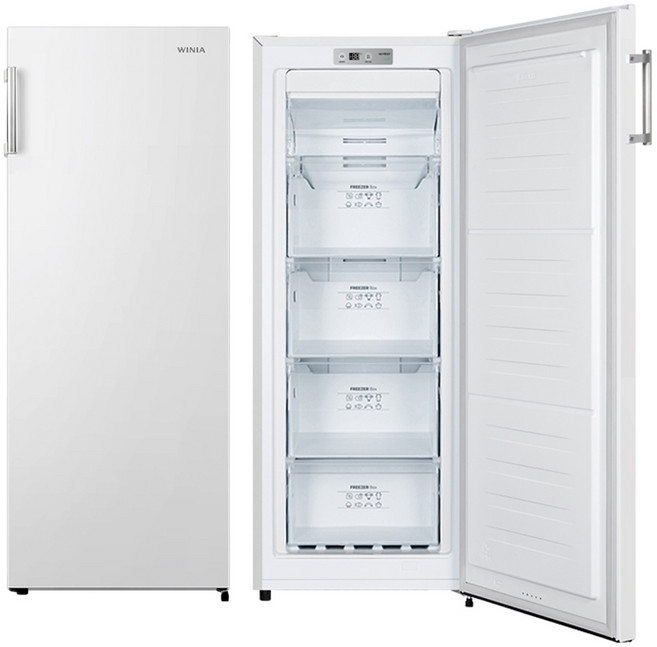 위니아 소형 가정용 냉동고 155리터 화이트 LFZU14BW(A) 선반식/서랍식 수납공간 (기사 방문 설치), 위니아 냉동고 LFZU14BW(A)