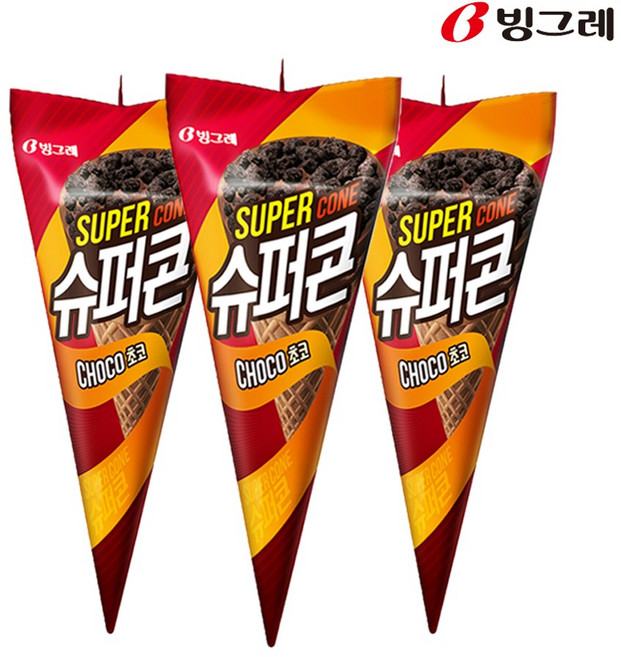 빙그레 슈퍼콘 초코 아이스크림, 150ml, 24개