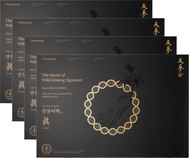 고함량 진세노사이드 천삼정 산삼비책진 더 블랙, 4박스, 600ml