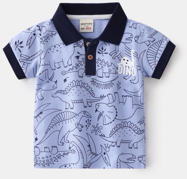 WELLKIDS 兒童恐龍圖案POLO衫