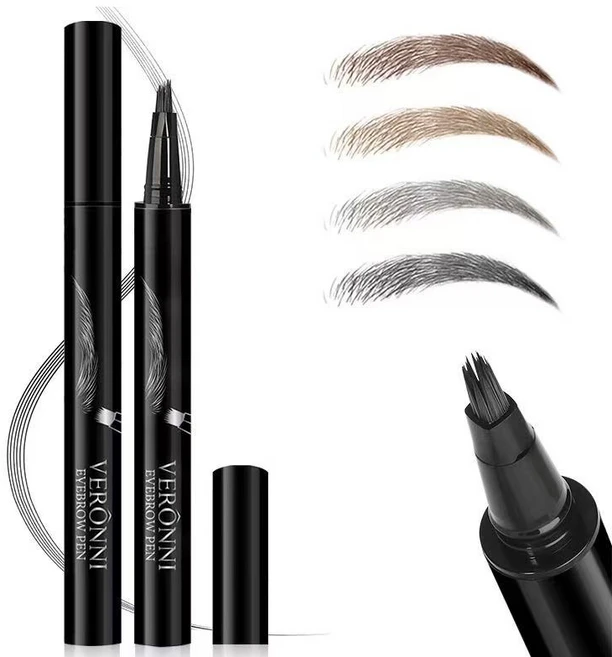 생생한 털결을 구현하는 멀티헤드 아이브로우펜슬 눈썹타투펜, 1개, 04 블랙 - 쿠팡