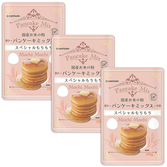 Hari 홋카이도 쌀가루 팬케이크믹스 200g x 3봉지 글루텐프리, 1개